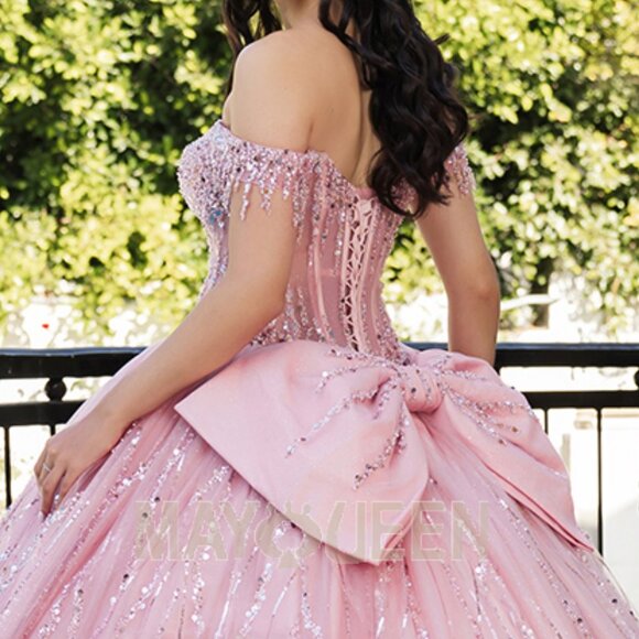 Quinceanera dress.Formal ball gown red or pink party pageant photo shoot new - Picture 5 of 8